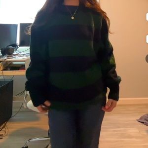 green and darkish blaish blue brandy mellvile sweater